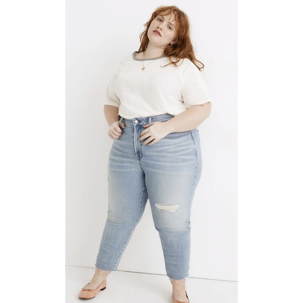 NWT Madewell The Plus Curvy Perfect Vintage Jean in Coffey Wash: Worn-In Edition
